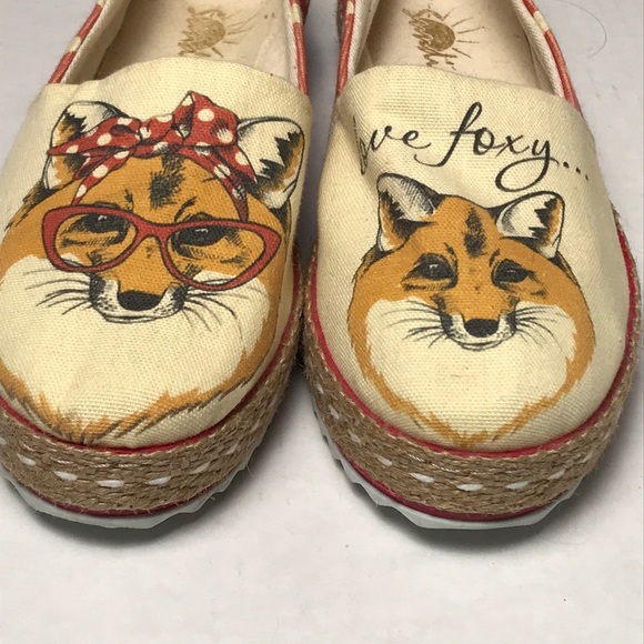 goby Shoes - Goby Fox Espadrille Slip On Polka Dot VGUC